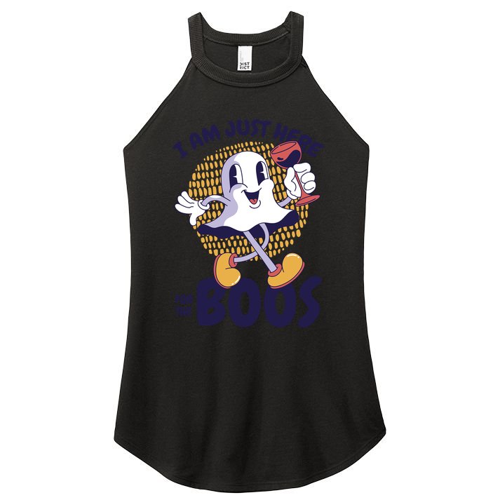I Am Just Here For The Boos Ghost Women's Perfect Tri Rocker Tank