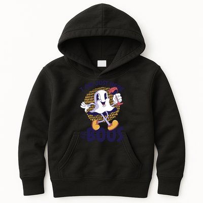 I Am Just Here For The Boos Ghost Kids Hoodie