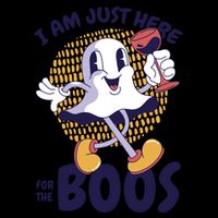 I Am Just Here For The Boos Ghost Wool Snapback Cap
