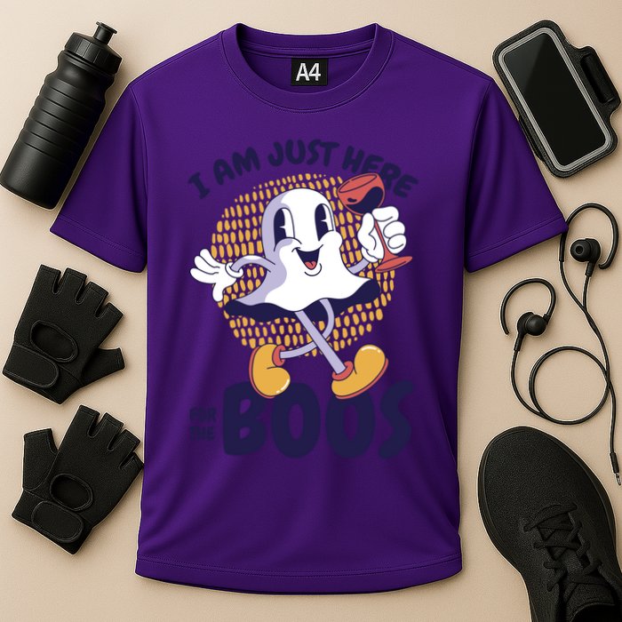 I Am Just Here For The Boos Ghost Cooling Performance Crew T-Shirt