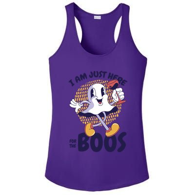 I Am Just Here For The Boos Ghost Ladies PosiCharge Competitor Racerback Tank
