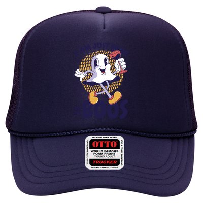 I Am Just Here For The Boos Ghost Trucker Hat