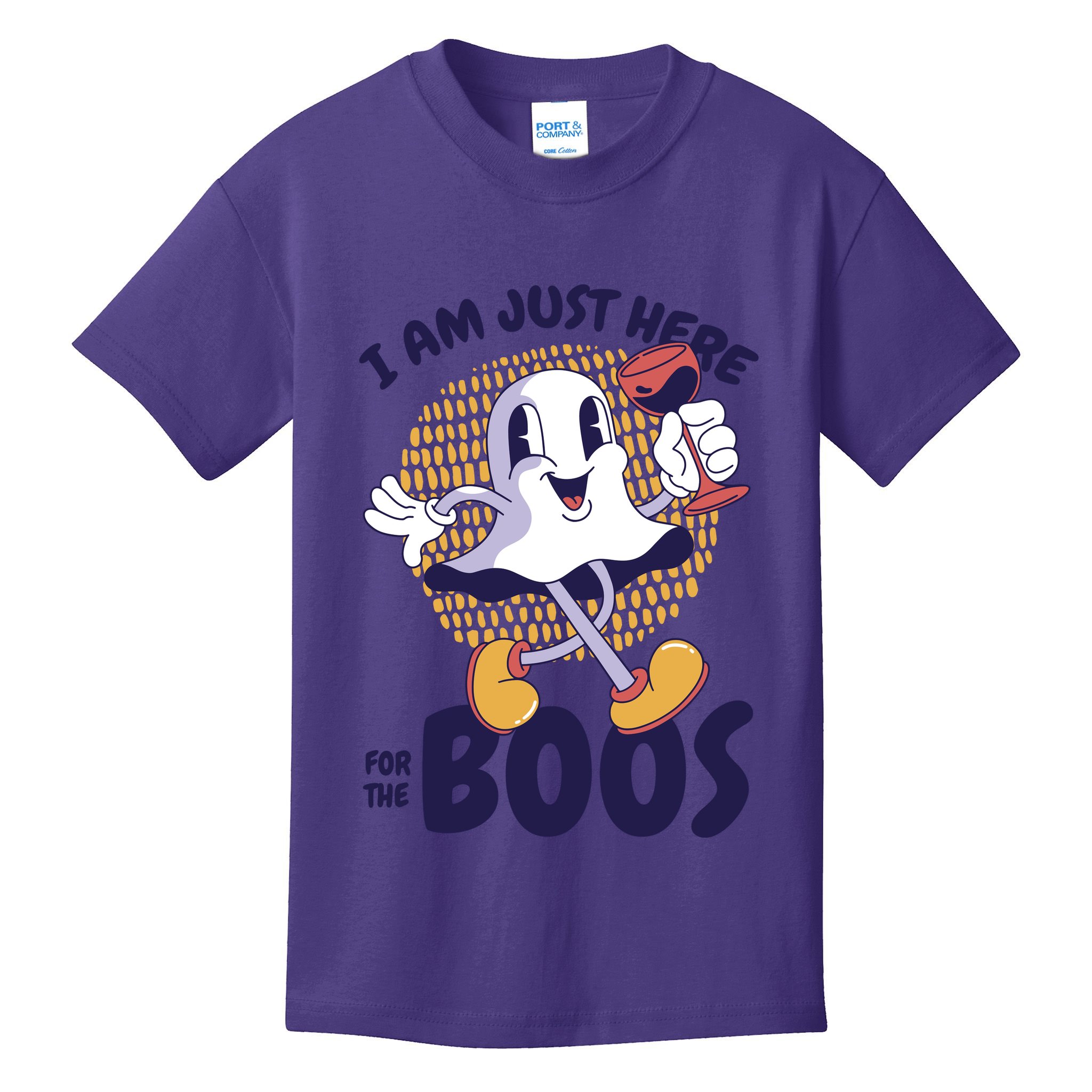 I Am Just Here For The Boos Ghost Kids T-Shirt
