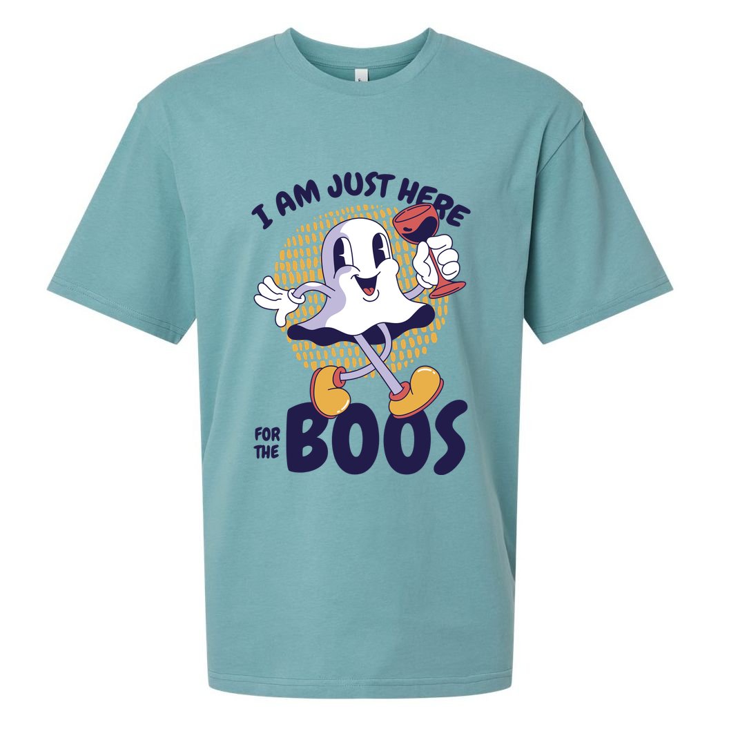 I Am Just Here For The Boos Ghost Sueded Cloud Jersey T-Shirt