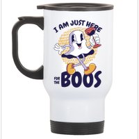 I Am Just Here For The Boos Ghost Stainless Steel Travel Mug