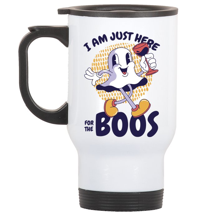 I Am Just Here For The Boos Ghost Stainless Steel Travel Mug