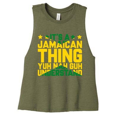 It's A Jamaican Thing, Yuh Nah Guh Understand, Jamaica Women's Racerback Cropped Tank