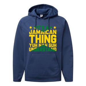 It's A Jamaican Thing, Yuh Nah Guh Understand, Jamaica Performance Fleece Hoodie