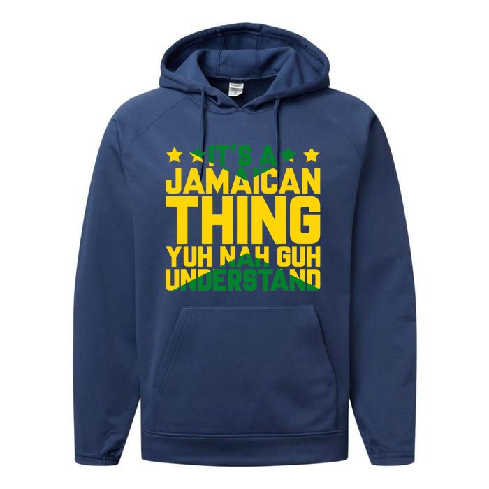 It's A Jamaican Thing, Yuh Nah Guh Understand, Jamaica Performance Fleece Hoodie