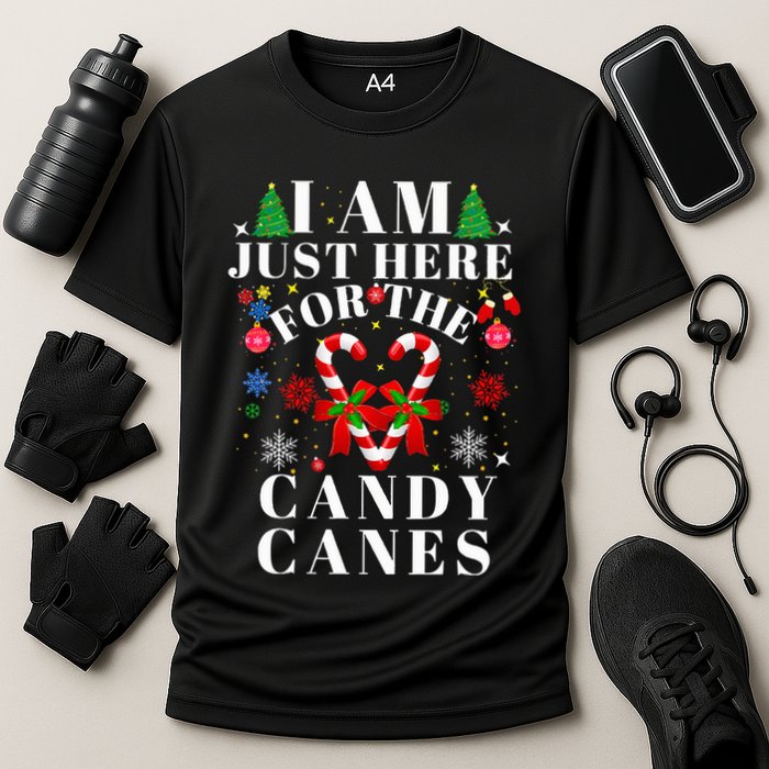 I Am Just Here For The Candy Canes  Cooling Performance Crew T-Shirt