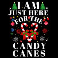 I Am Just Here For The Candy Canes  Sustainable Bucket Hat