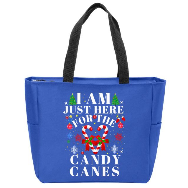 I Am Just Here For The Candy Canes  Zip Tote Bag