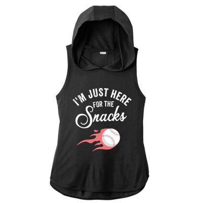 I Am Just Here For The Snacks Football Soccer Baseball Fan Gift Ladies PosiCharge Tri-Blend Wicking Draft Hoodie Tank