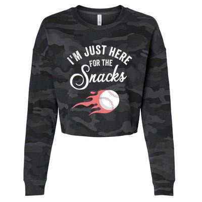 I Am Just Here For The Snacks Football Soccer Baseball Fan Gift Cropped Pullover Crew