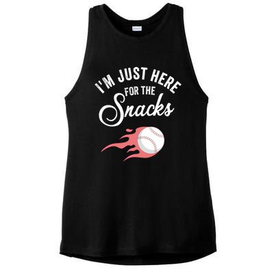 I Am Just Here For The Snacks Football Soccer Baseball Fan Gift Ladies PosiCharge Tri-Blend Wicking Tank