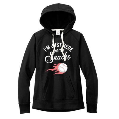 I Am Just Here For The Snacks Football Soccer Baseball Fan Gift Women's Fleece Hoodie