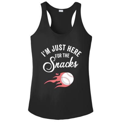 I Am Just Here For The Snacks Football Soccer Baseball Fan Gift Ladies PosiCharge Competitor Racerback Tank