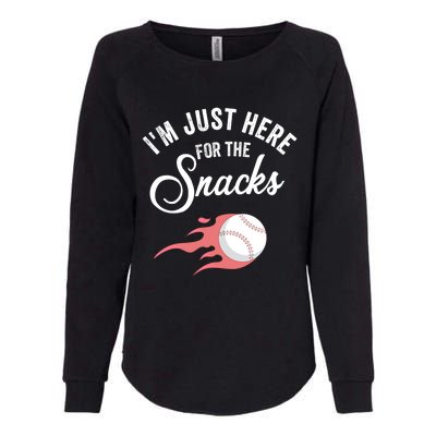 I Am Just Here For The Snacks Football Soccer Baseball Fan Gift Womens California Wash Sweatshirt