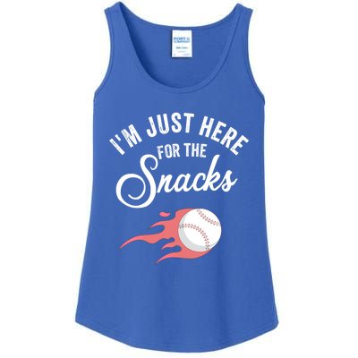 I Am Just Here For The Snacks Football Soccer Baseball Fan Gift Ladies Essential Tank