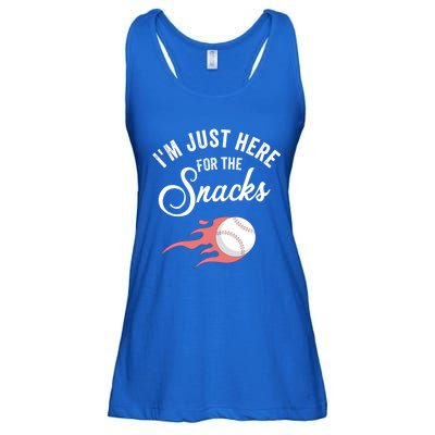 I Am Just Here For The Snacks Football Soccer Baseball Fan Gift Ladies Essential Flowy Tank