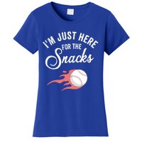 I Am Just Here For The Snacks Football Soccer Baseball Fan Gift Women's T-Shirt