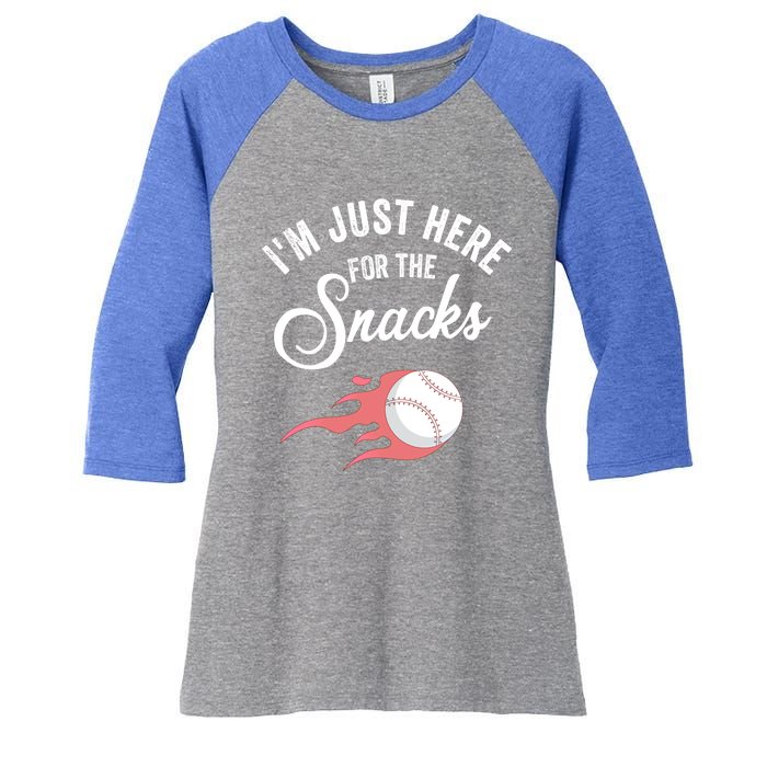 I Am Just Here For The Snacks Football Soccer Baseball Fan Gift Women's Tri-Blend 3/4-Sleeve Raglan Shirt