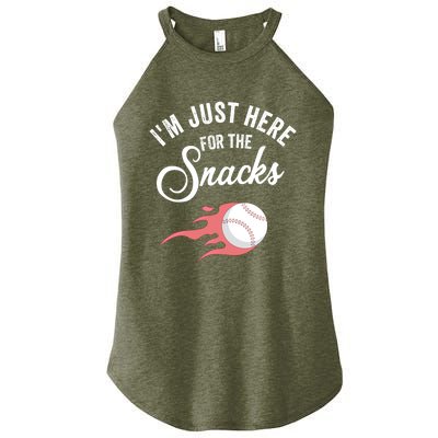 I Am Just Here For The Snacks Football Soccer Baseball Fan Gift Women's Perfect Tri Rocker Tank