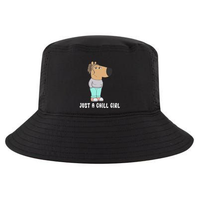 I Am Just A Chill Girl Funny Meme Cool Comfort Performance Bucket Hat