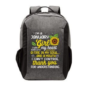 I'm A January Sunflower Queen Born In January Vector Backpack