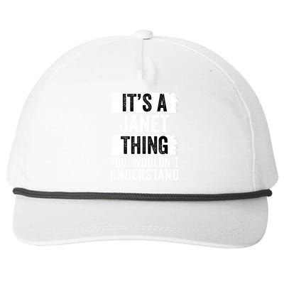 It's A Janet Thing You Wouldn't Understand Funny Gift Snapback Five-Panel Rope Hat