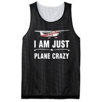 I Am Just Plane Crazy Airplane Plane Pilot Mesh Reversible Basketball Jersey Tank