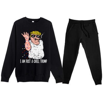 I Am Just A Chill Guy Trump Premium Crewneck Sweatsuit Set