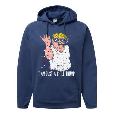 I Am Just A Chill Guy Trump Performance Fleece Hoodie