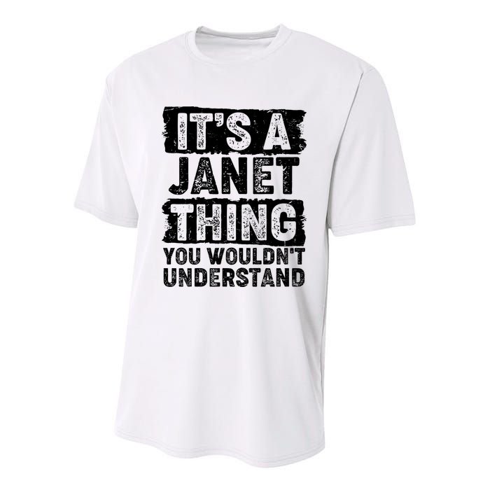 It's A Janet Thing You Wouldn't Understand Youth Performance Sprint T-Shirt