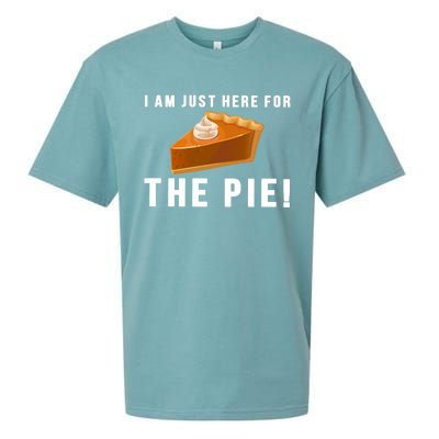 I Am Just Here For The Pie Funny Thanksgiving Gift Cute Gift Sueded Cloud Jersey T-Shirt