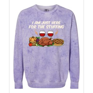 I Am Just Here For The Stuffing Gift Colorblast Crewneck Sweatshirt