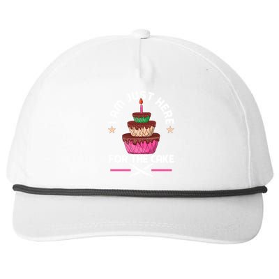 I Am Just Here For The Cake Baking Decorator Gift Snapback Five-Panel Rope Hat