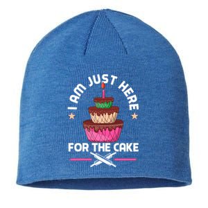 I Am Just Here For The Cake Baking Decorator Gift Sustainable Beanie