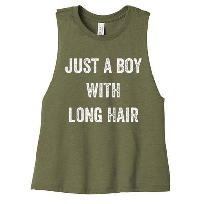 I Am Just A With Long Hair Better Than Yours Women's Racerback Cropped Tank