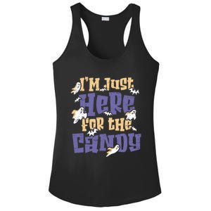 I Am Just Here For The Candy Happy Halloween Gift Ladies PosiCharge Competitor Racerback Tank