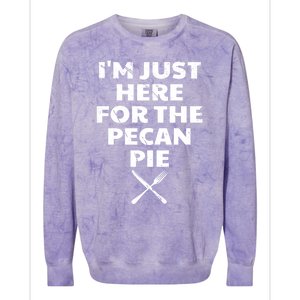 I Am Just Here For The Pecan Pie Funny Walnut Lover Funny Gift Colorblast Crewneck Sweatshirt