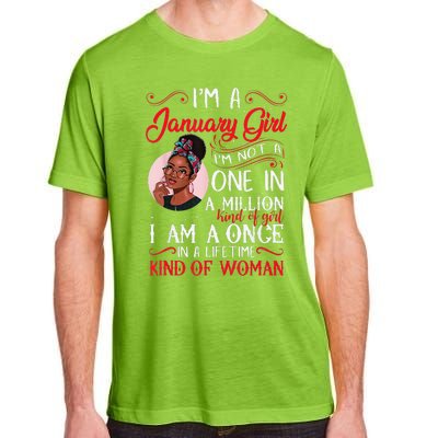 I'm A January Black Women Capricorn Birthday Gifts Adult ChromaSoft Performance T-Shirt