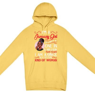 I'm A January Black Women Capricorn Birthday Gifts Premium Pullover Hoodie