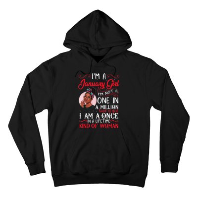 I'm A January Black Women Capricorn Birthday Gifts Hoodie