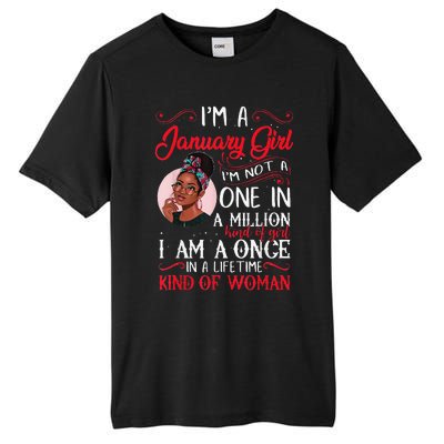 I'm A January Black Women Capricorn Birthday Gifts Tall Fusion ChromaSoft Performance T-Shirt