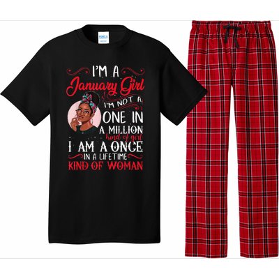 I'm A January Black Women Capricorn Birthday Gifts Pajama Set