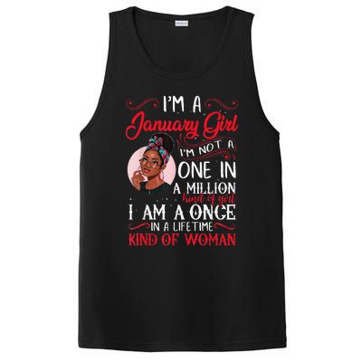 I'm A January Black Women Capricorn Birthday Gifts PosiCharge Competitor Tank