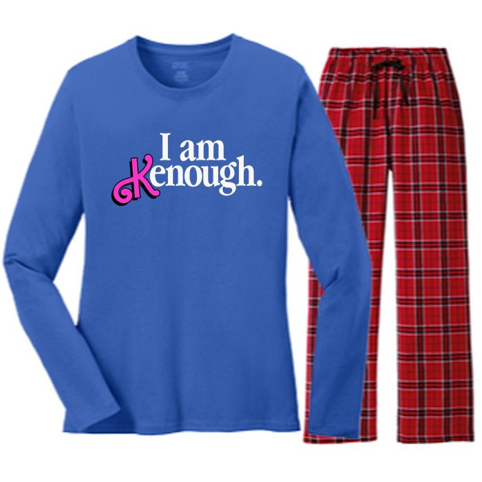 I Am Kenough Funny I Am Kenough For Men Women's Long Sleeve Flannel Pajama Set 