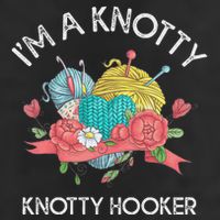IM A Knotty Hooker Crochet Knitting 7 Panel Mesh Trucker Snapback Hat