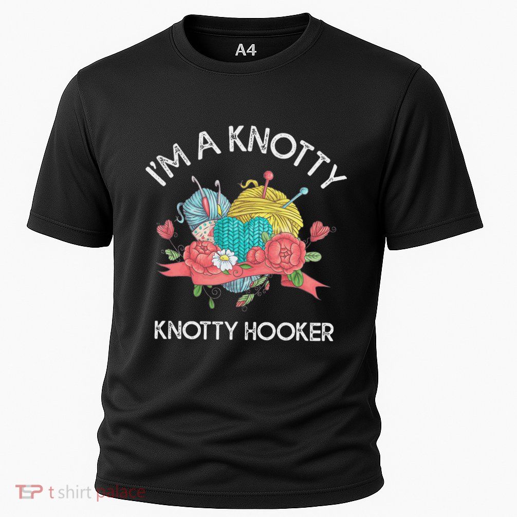 IM A Knotty Hooker Crochet Knitting Cooling Performance Crew T-Shirt